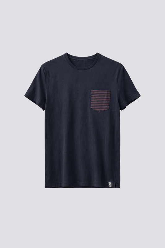Tee shirt poche poitrine rayée