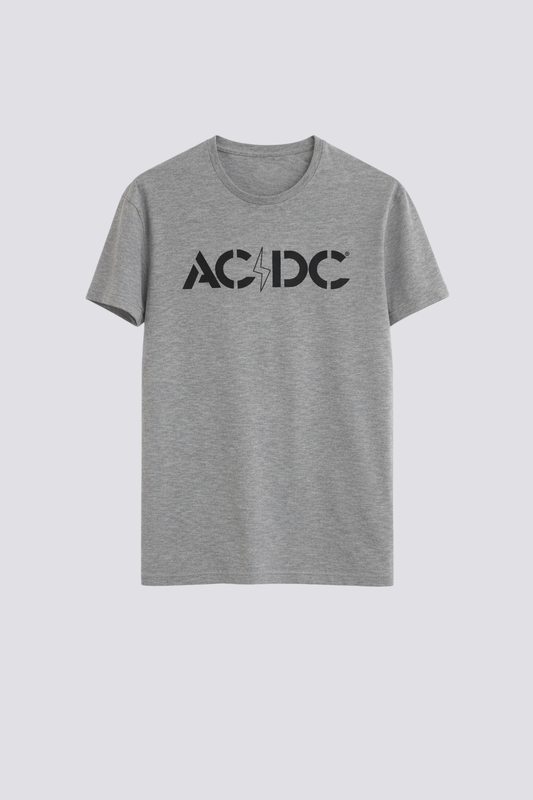 Tee shirt col rond imprimé AC DC