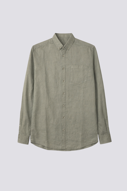 Chemise regular unie lin