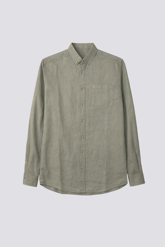 Chemise regular unie lin