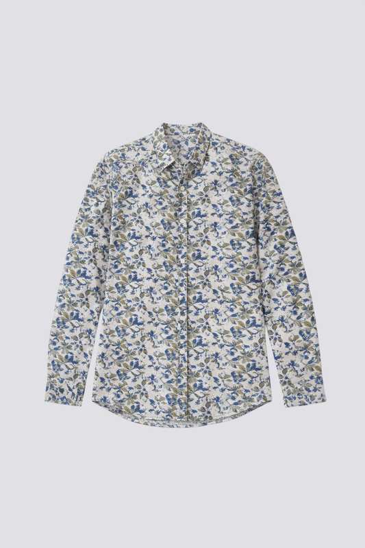Chemise Imprimée Fleurs Coupe Slim