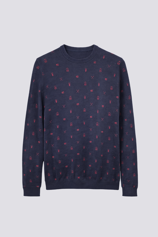 Pull fun à motifs