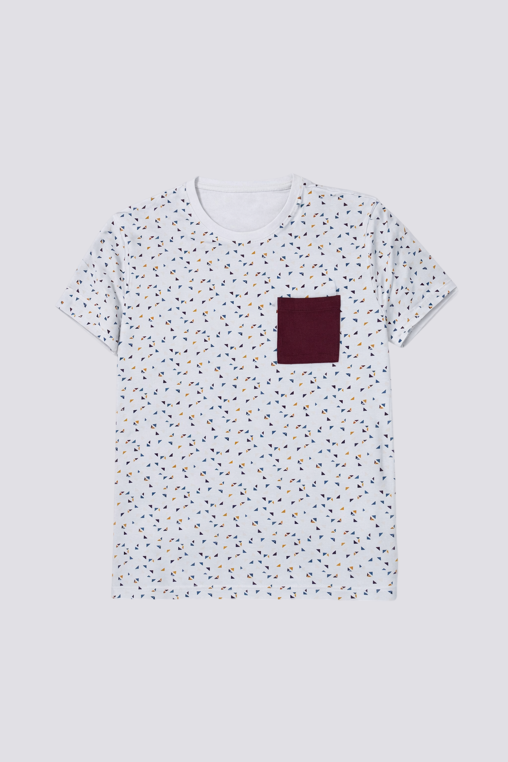 Tee shirt col rond imprimé géométrique