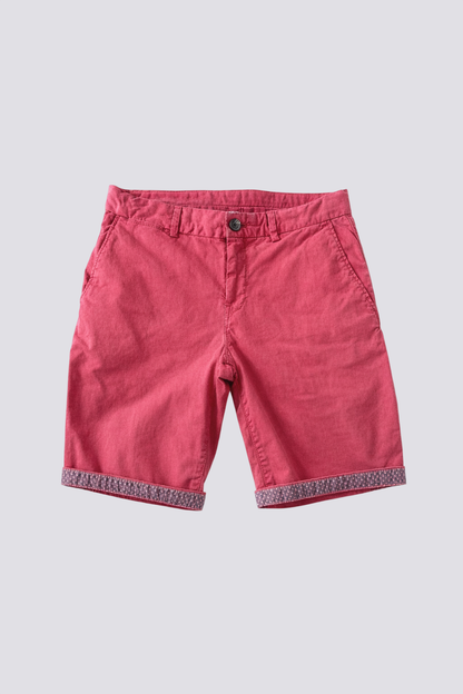 Bermuda coton stretch avec ceinture