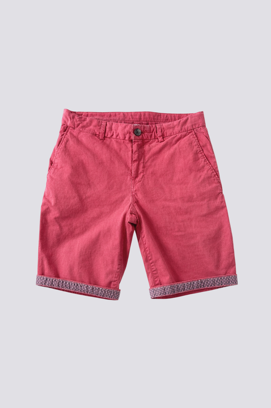 Bermuda coton stretch avec ceinture
