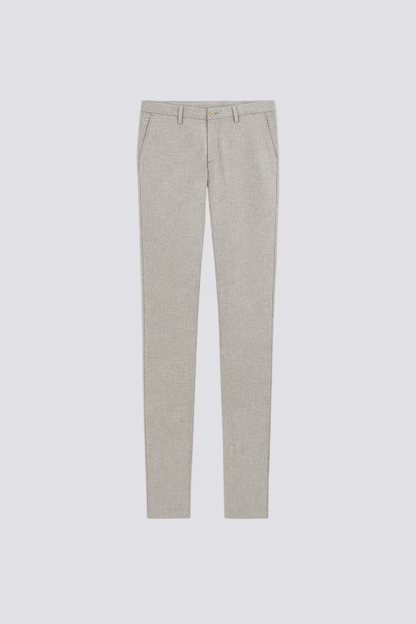 Pantalon slim fantaisie pied de puce