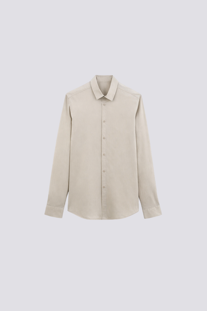 Chemise slim pop stretch unie coton biol