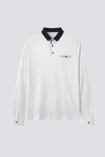 Polo piqué col boutonné