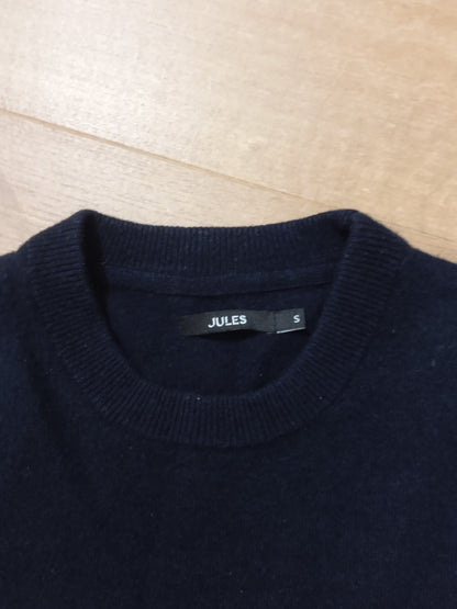 pull bleu cachemire et laine