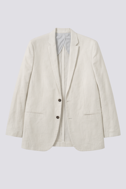 Veste de costume slim coton lin