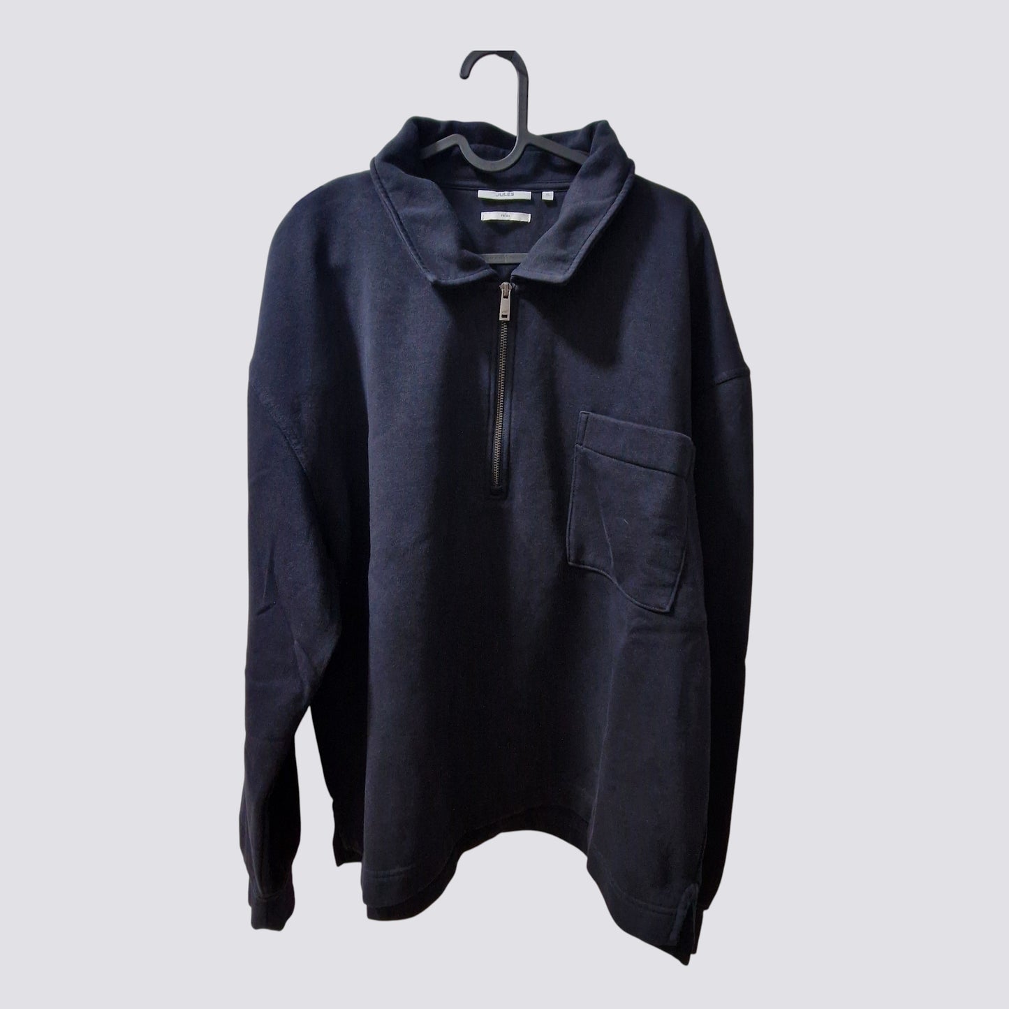 Sweat col polo zippé uni