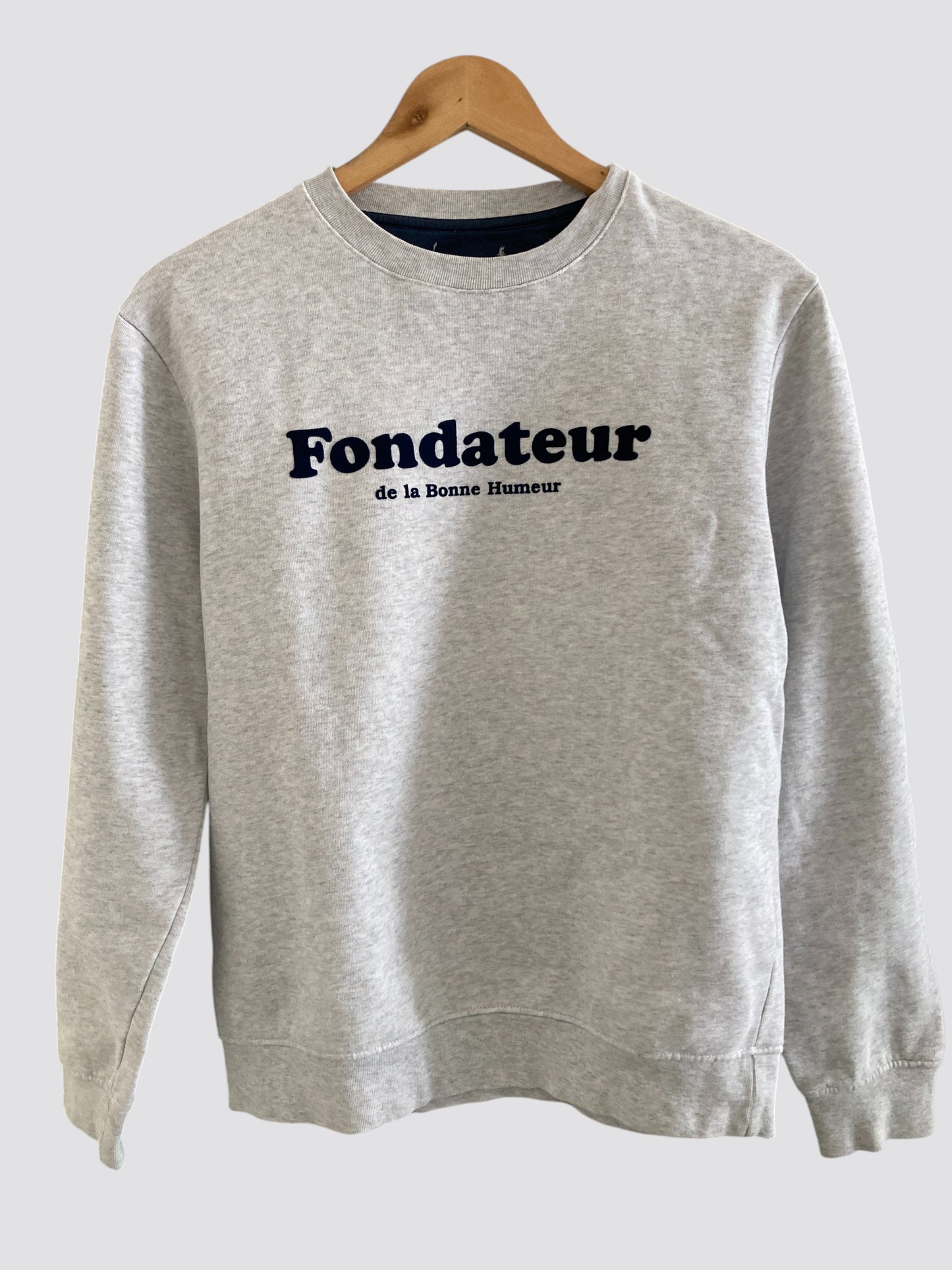 Pull col rond Fondateur de la bonne humeur