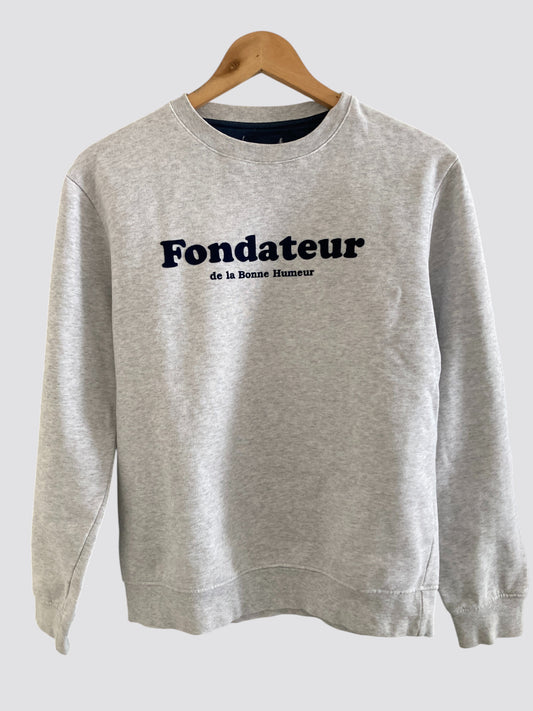 Pull col rond Fondateur de la bonne humeur